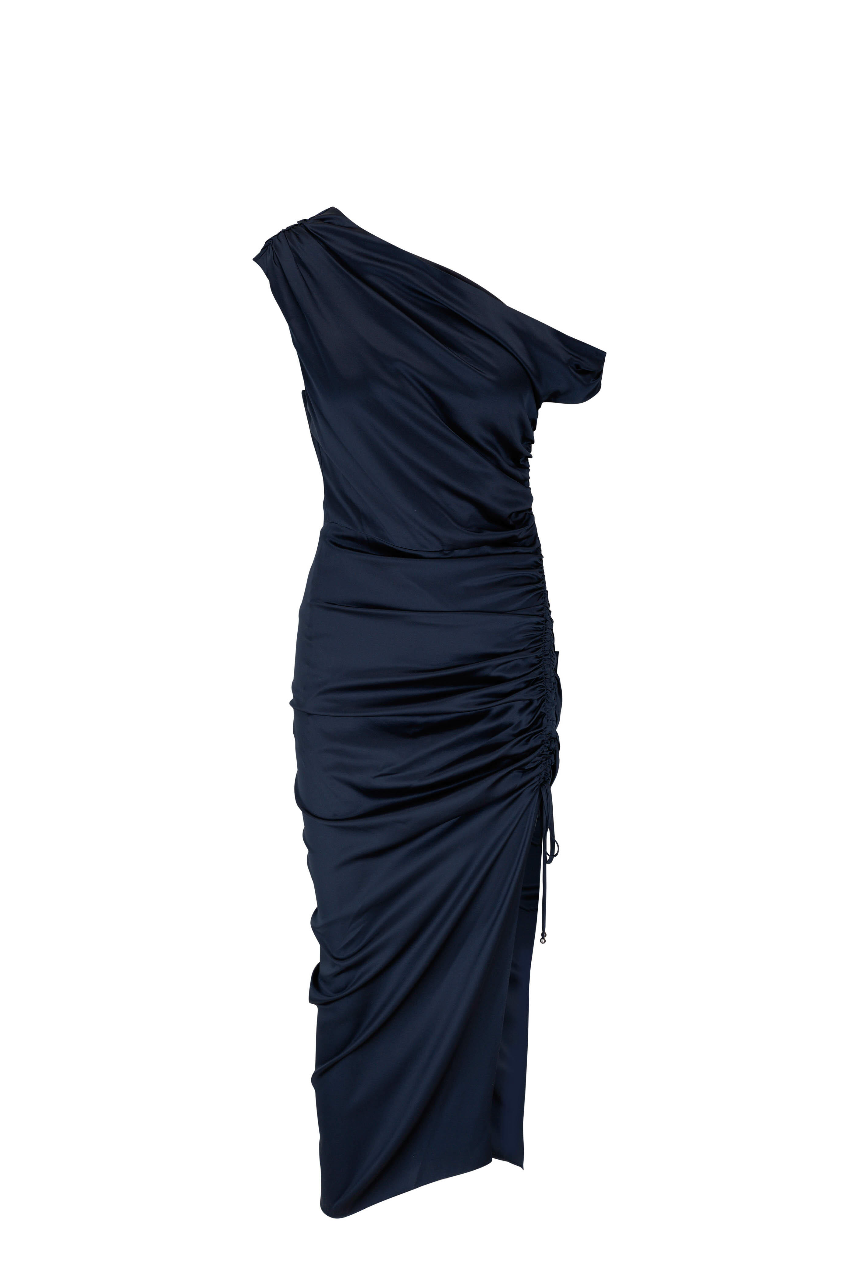 Veronica Beard - Kadie Navy Stretch Silk Charmeuse Dress