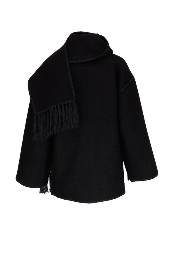 Totême - Black Embroidered Scarf Jacket