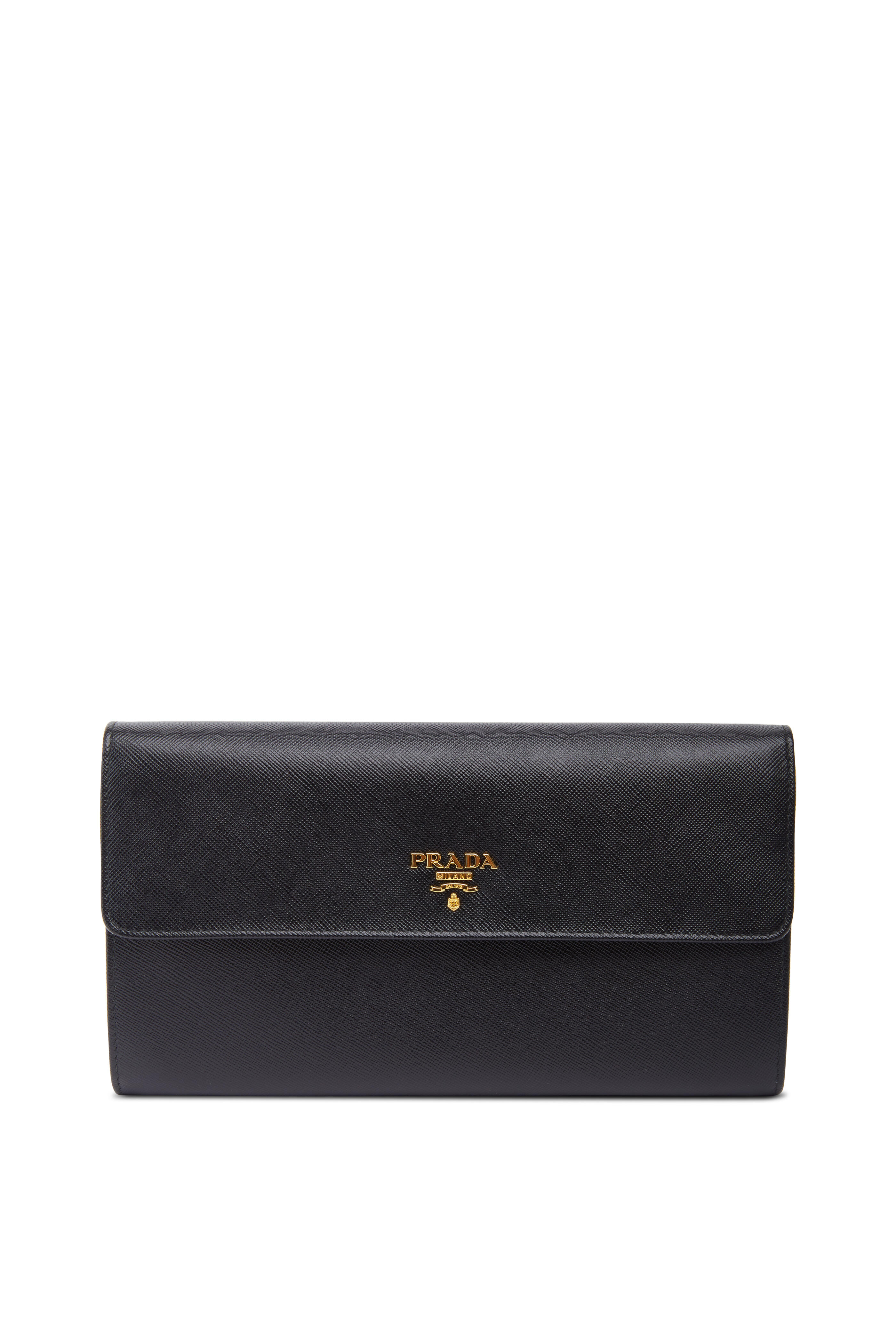 Saffiano Small Flap Credit Card Wallet