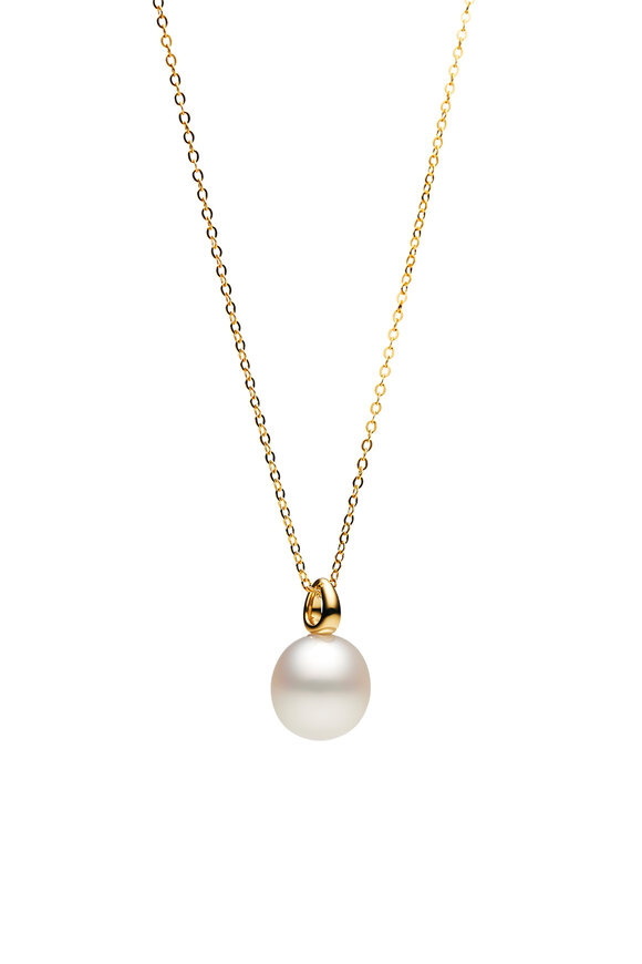 Paspaley 18k Yellow Gold Bianca Pearl Pendant - view 3