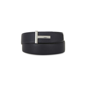 【関税込み】tom ford Logo reversible belt Tom Ford T-logo Gold Reversible Grained Leather Belt