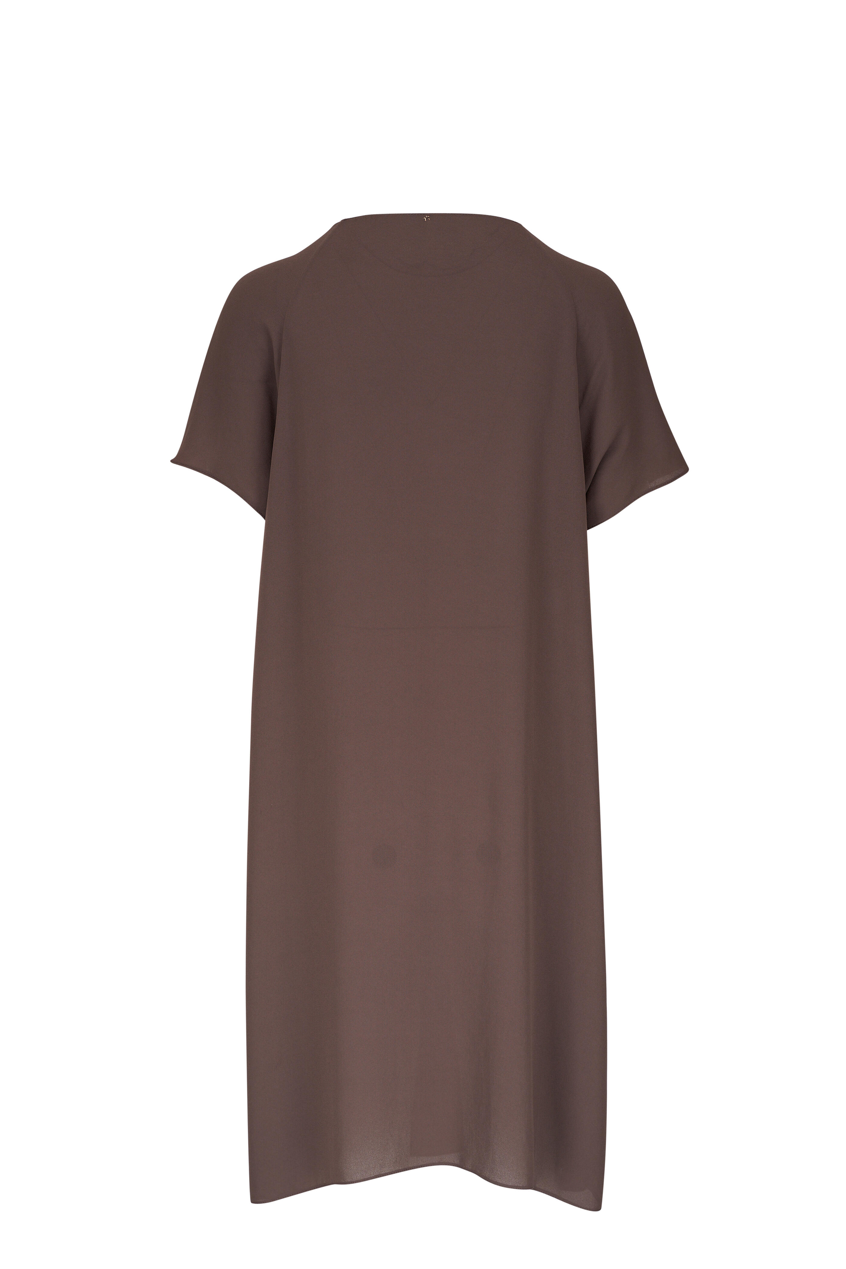 Peter Cohen - Short Sweater Bark Tech Georgette Dress