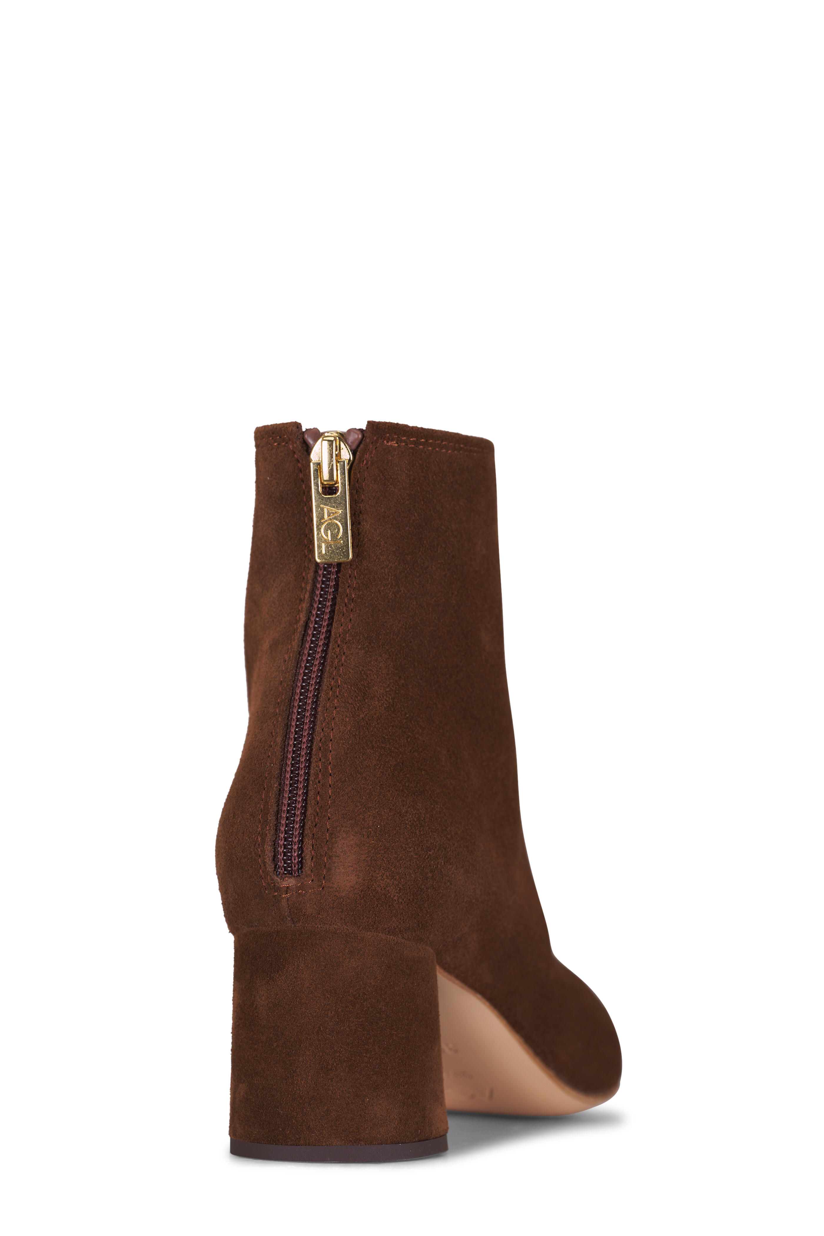 AGL - Olga Brown Suede Bootie, 55mm