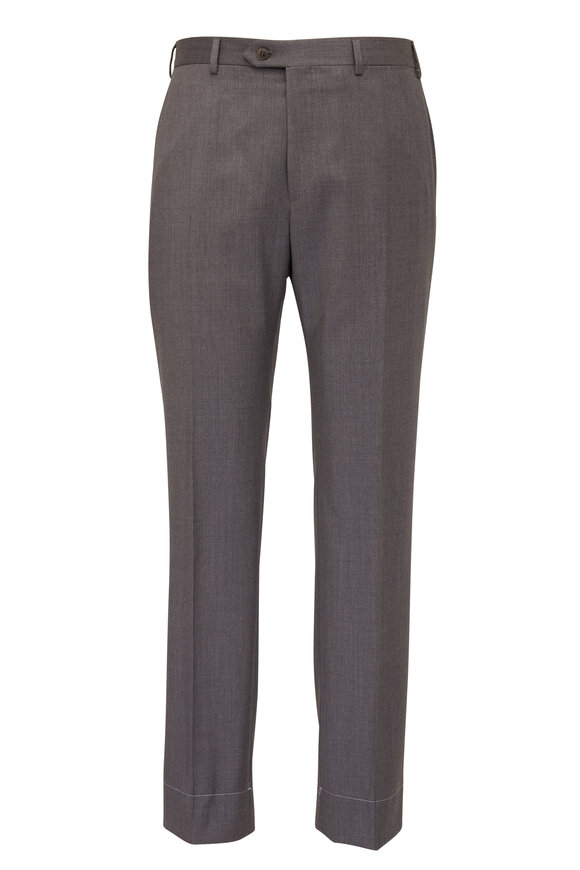 Brioni - Solid Gray Dress Pant