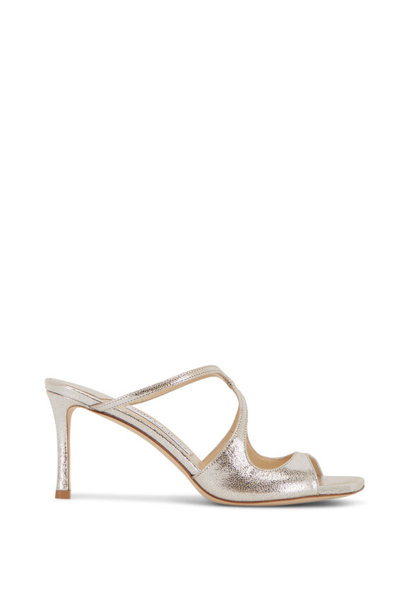 Jimmy Choo - Anise Champagne Leather Mule, 75mm;