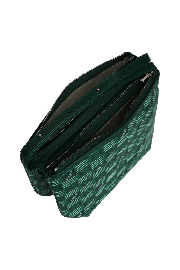 Moreau Paris Antoine Green Double Pouch Crossbody - view 4