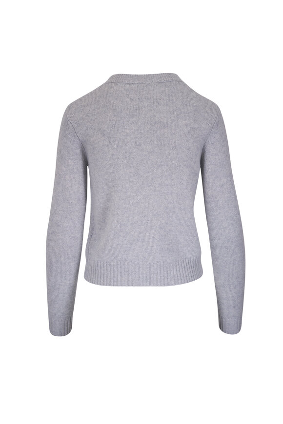 Lisa Yang - Mable Dove Gray Sparkle Cashmere Sweater