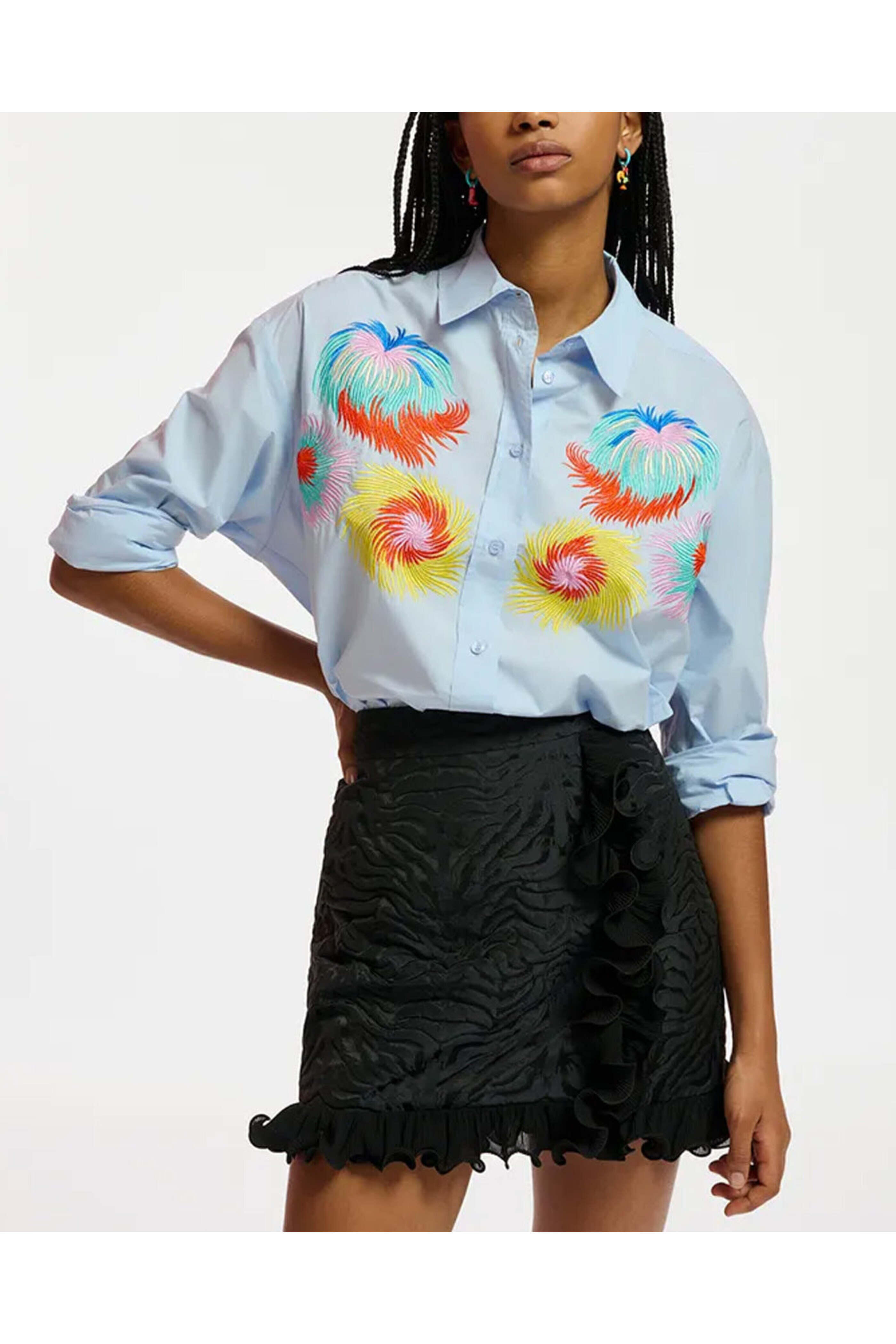 Essentiel Antwerp - Blue Regatta Esika Embroidered Shirt