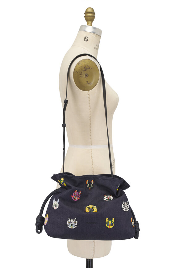 Loewe Medium Flamenco Futurist Cats Denim Clutch - view 6
