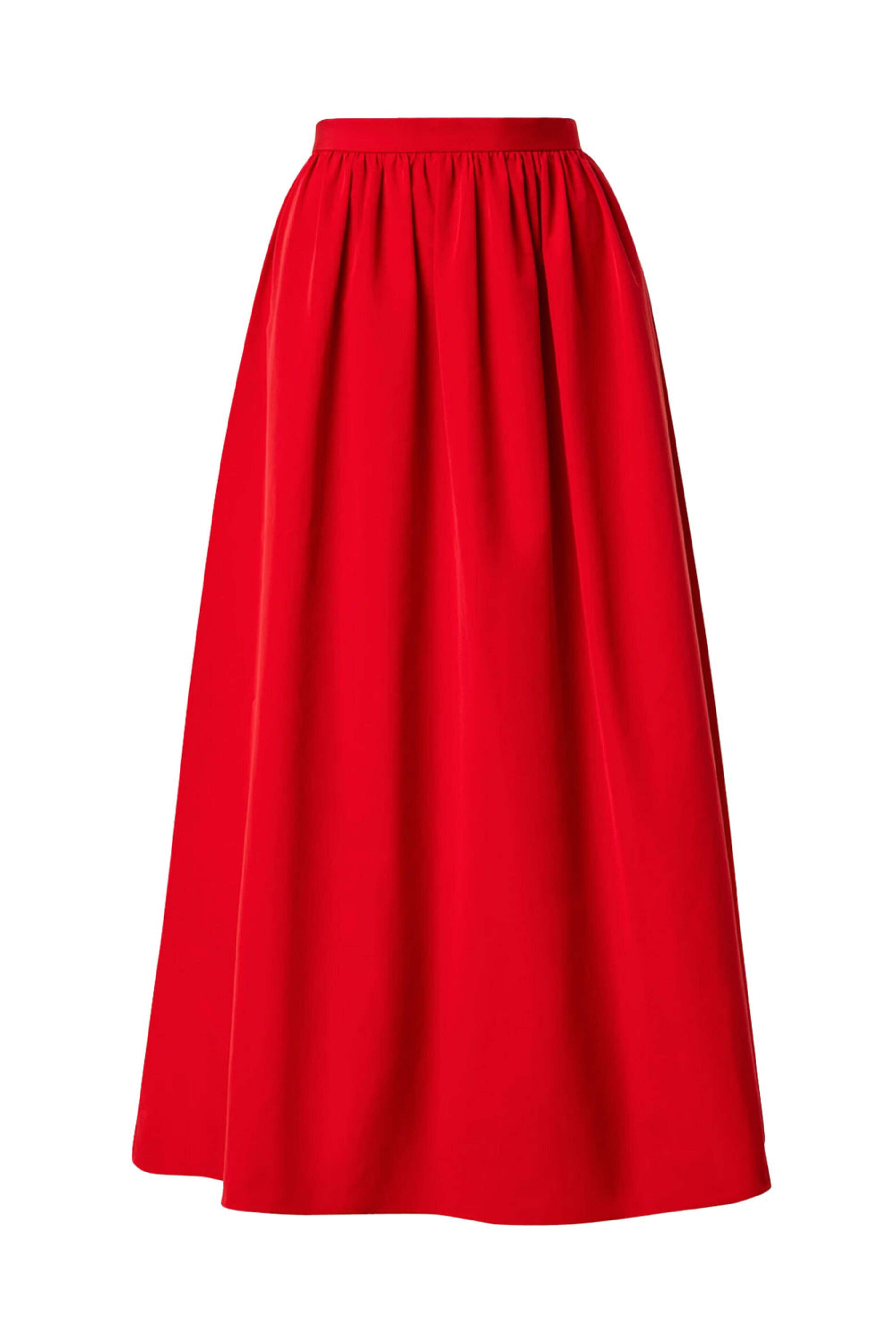 Akris Punto - Red Taffeta Aline Techno Skirt