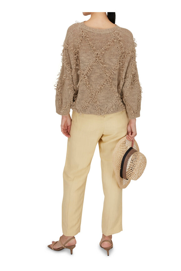 Brunello Cucinelli - Natural Raffia Monili & Grosgrain Fedora