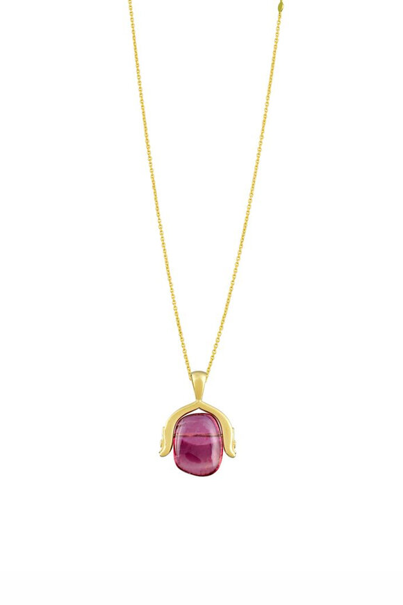 Van Gelder Pink Tourmaline Tumbler Pendant Necklace - view 1