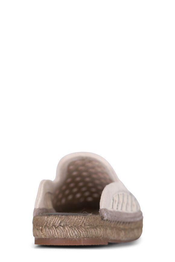 Brunello Cucinelli Oat Diamond Patterned Flat Slip On Espadrille - view 3