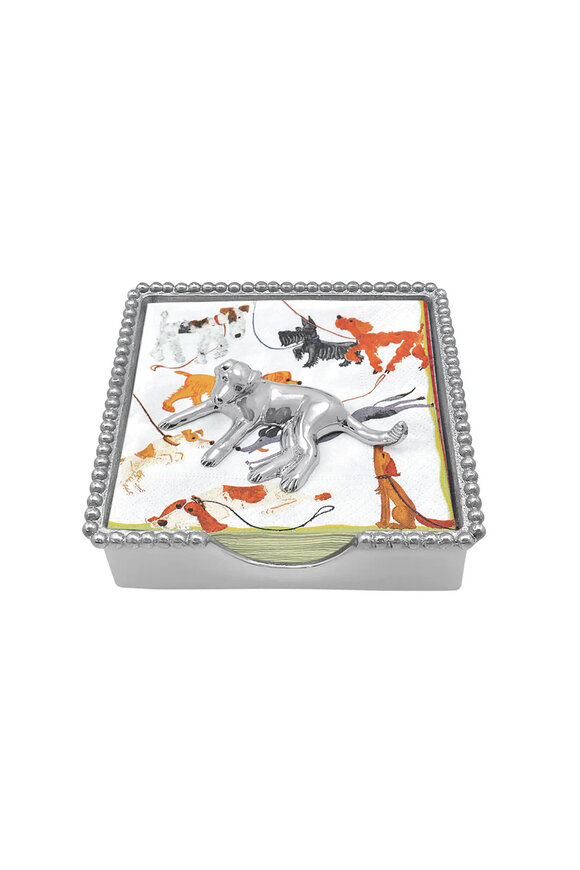 Mariposa Labrador Beaded Napkin Box Set
