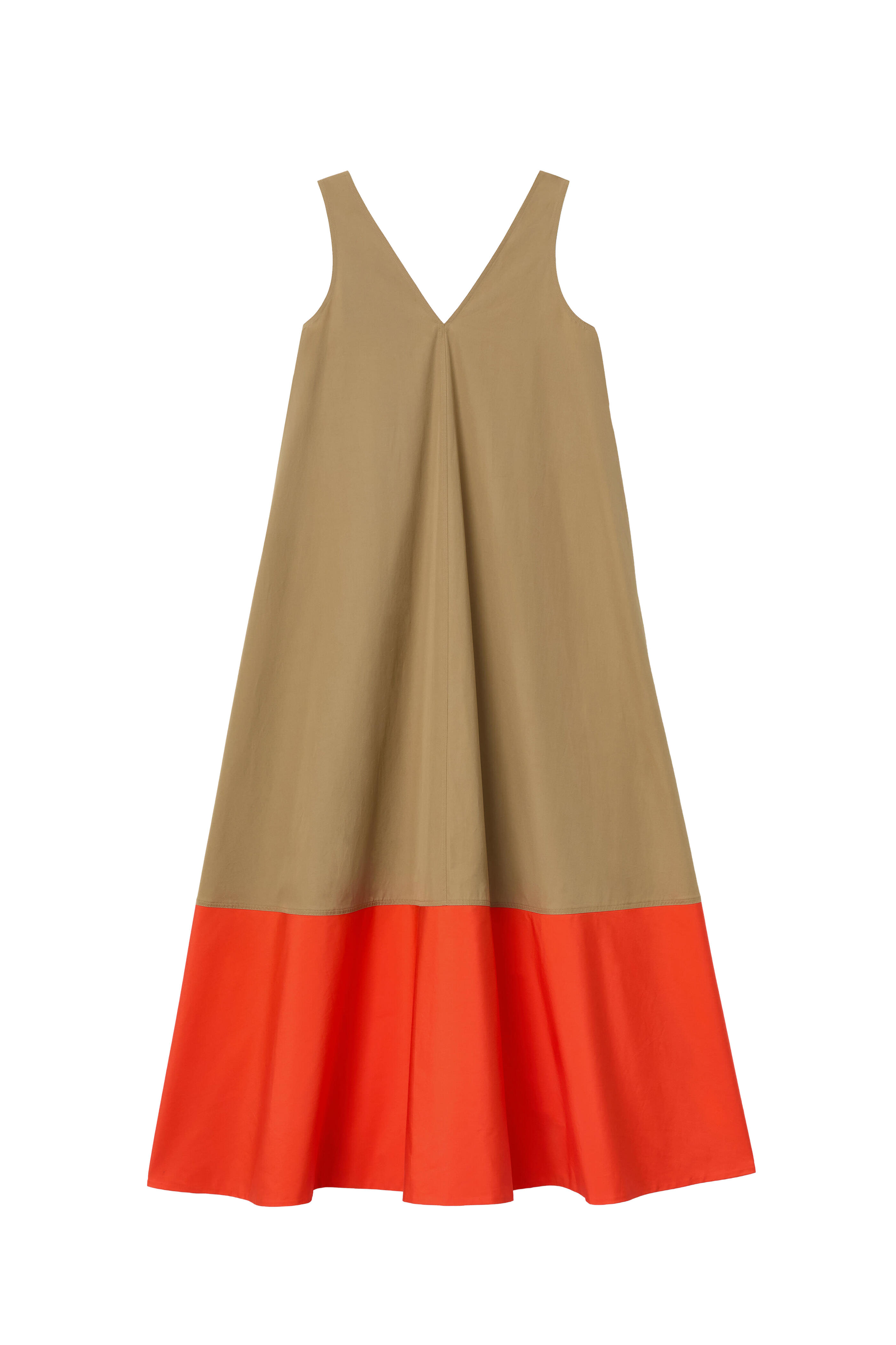 Lafayette 148 New York - Cadet Khaki & Orange Poppy Colorblock Swing Dress - view 5