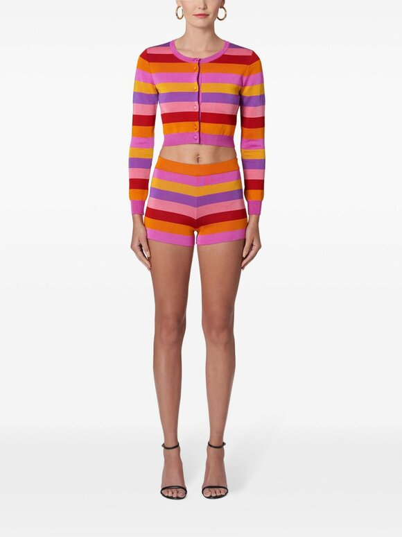 Carolina Herrera - Multicolor Stripe Cropped Cardigan