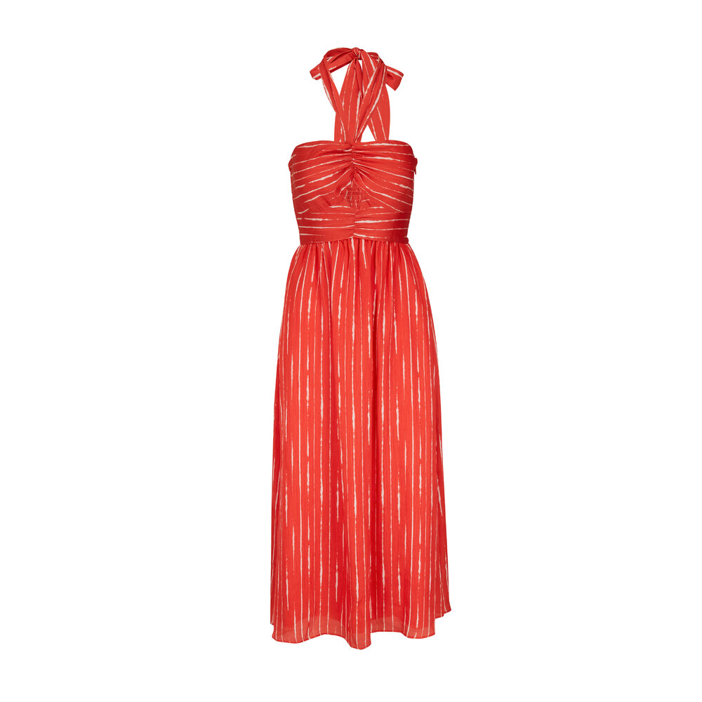 sachin-babi-reid-orange-stripe-halter-dress