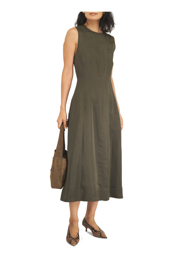 TWP Dark Olive Crewneck Dress - view 2