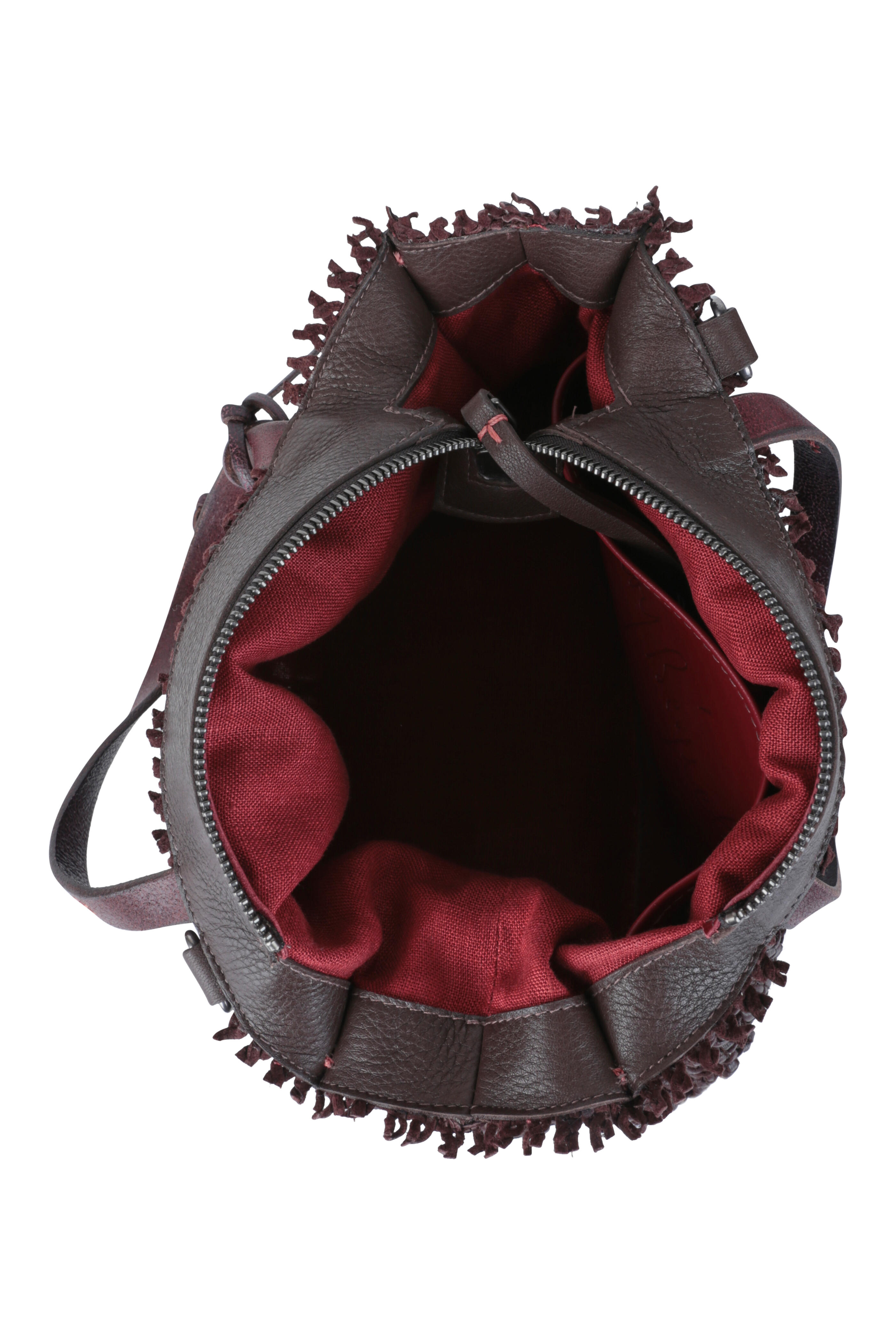 Henry Beguelin - Melodi Brown Woven Leather Small Tote