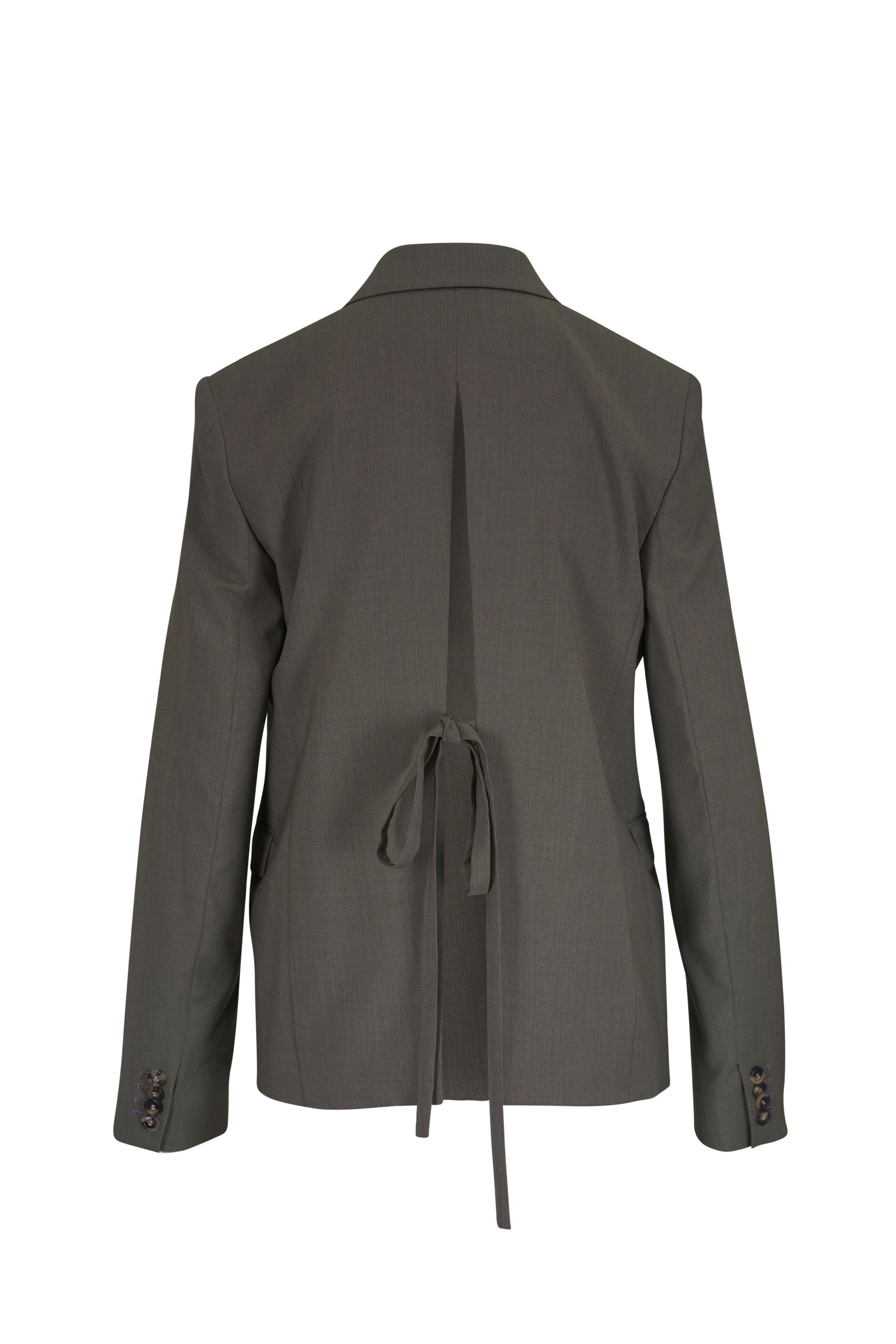 Loewe - Khaki Green Tailored Wool Jacket | Mitchell Stores