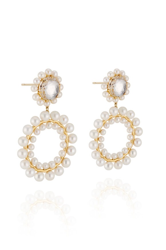 Larkspur & Hawk - Olivia Quartz & Pearl Earrings