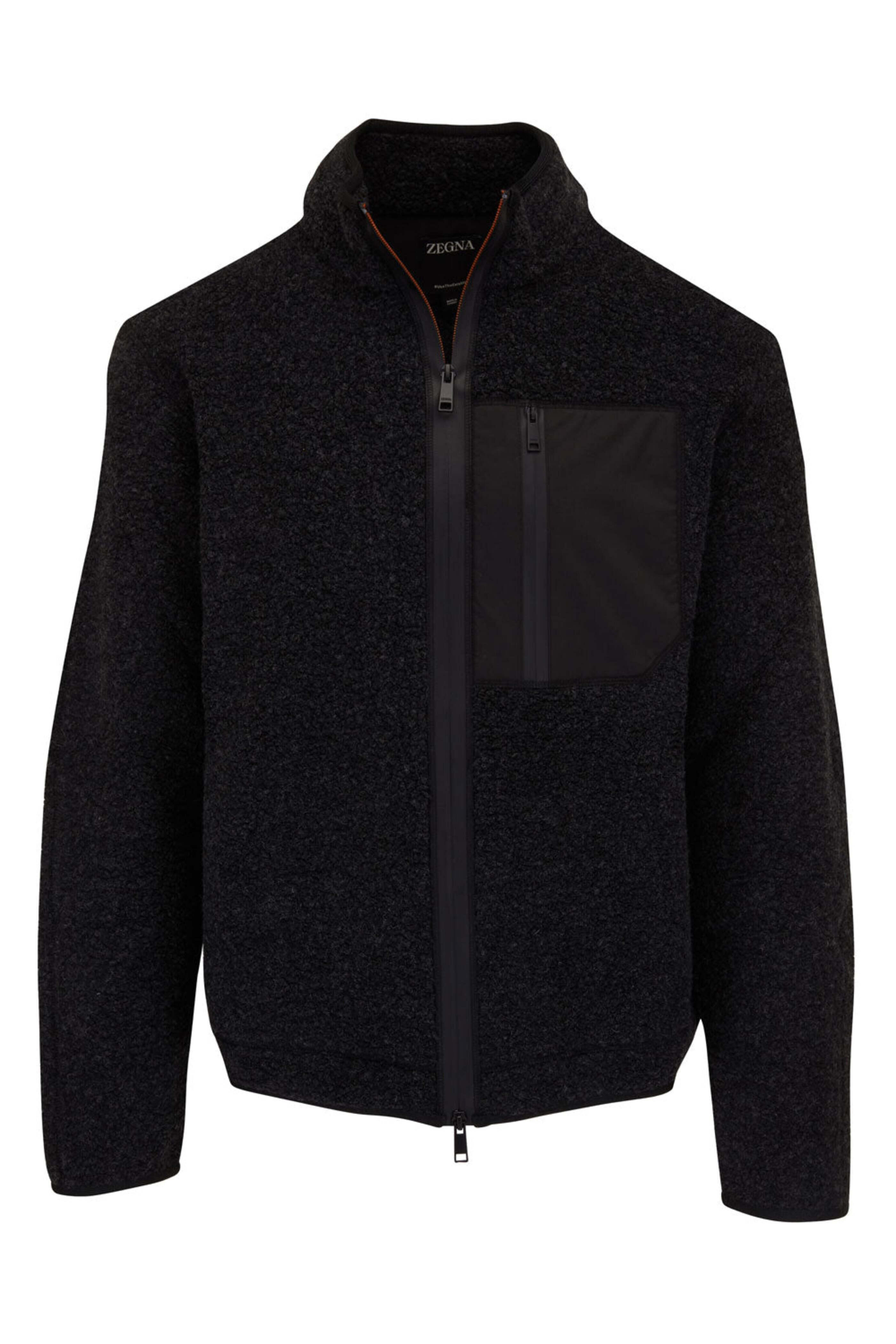 Zegna - Charcoal Active Full Zip Jacket