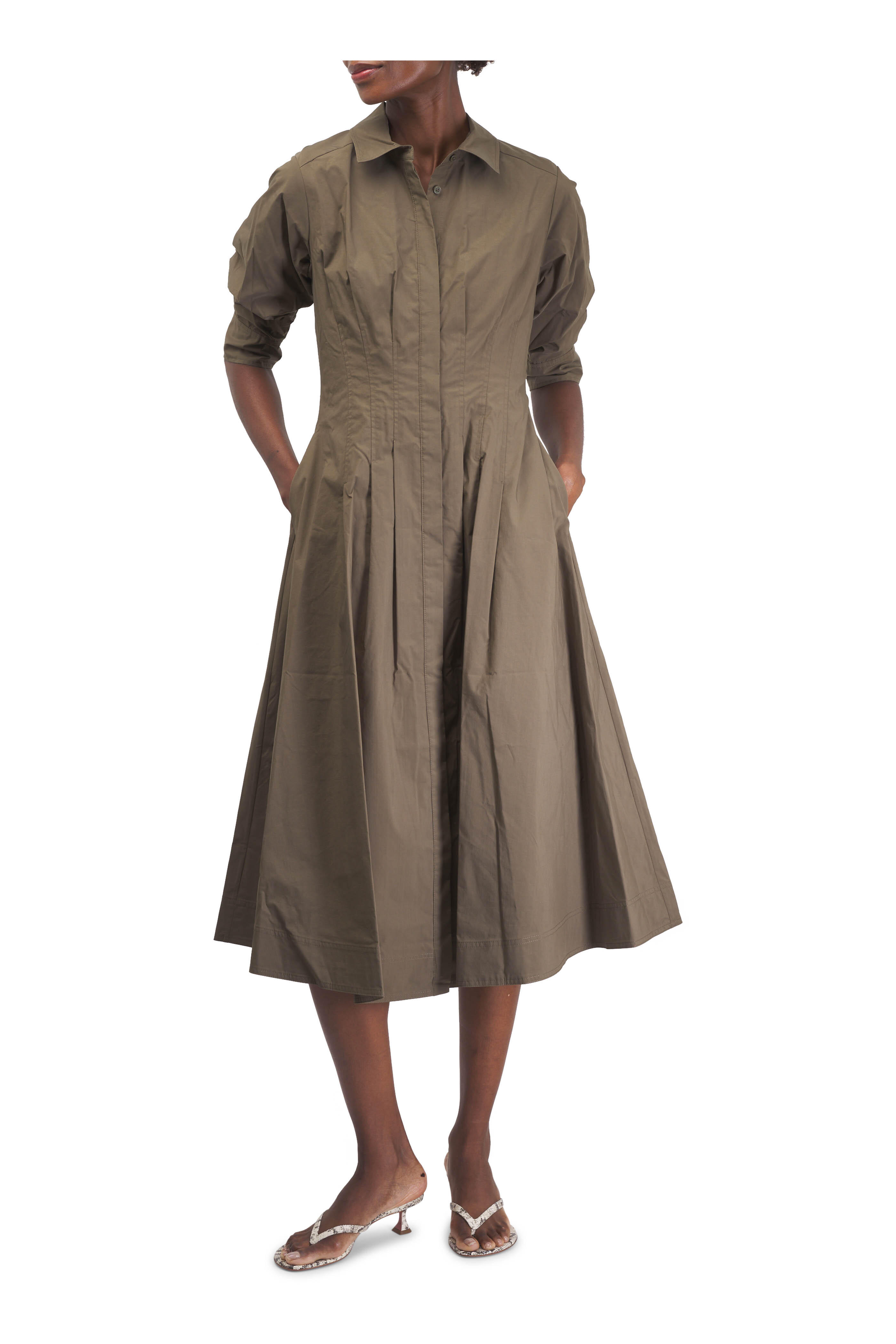 Simkhai - Jazz Faded Olive Midi Dress