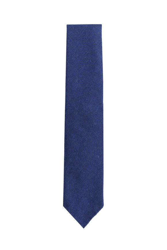 Cesare Attolini Royal Blue Cashmere Necktie