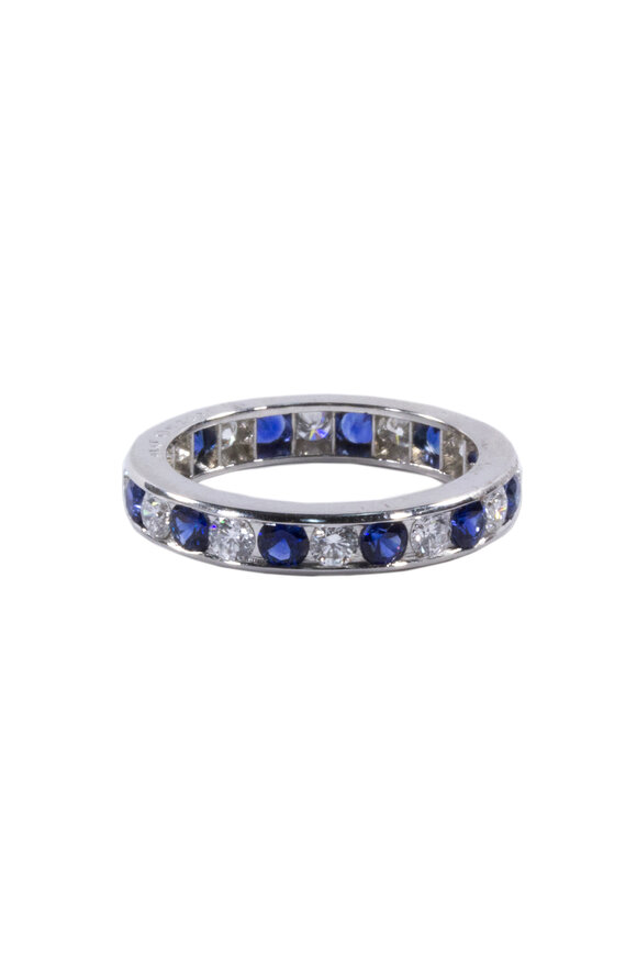 Oscar Heyman - Platinum Diamond & Sapphire Ring