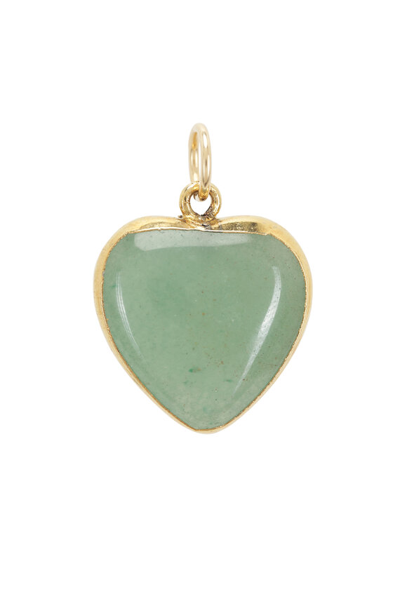 Cristina V. - Green Flourite Heart Charm