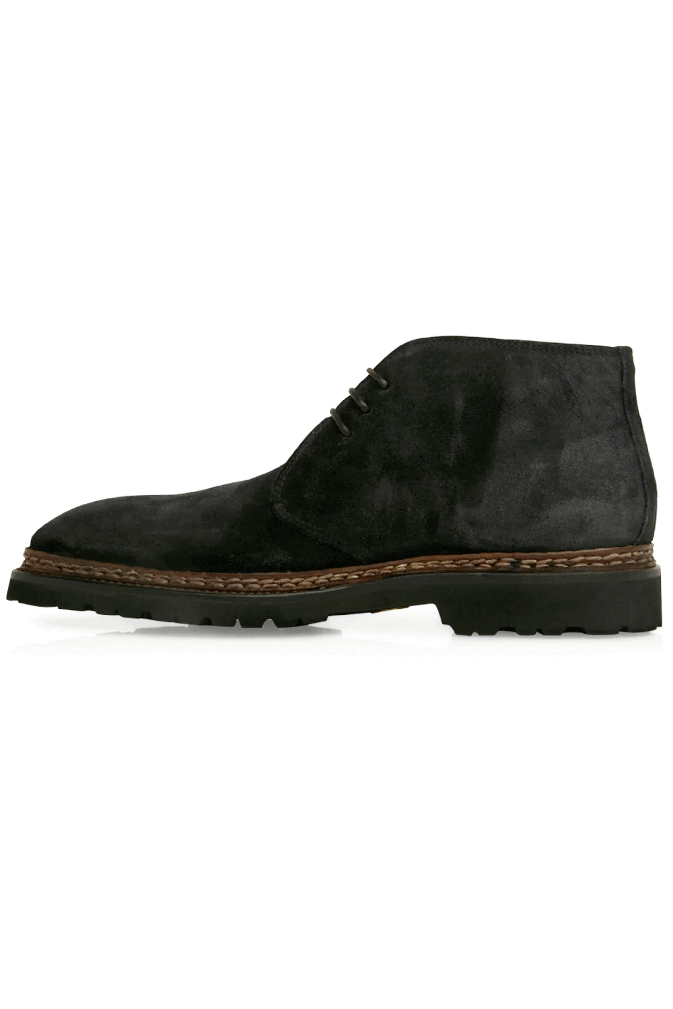 Bontoni - Desert Doppio Welt Suede Boot in Off Black