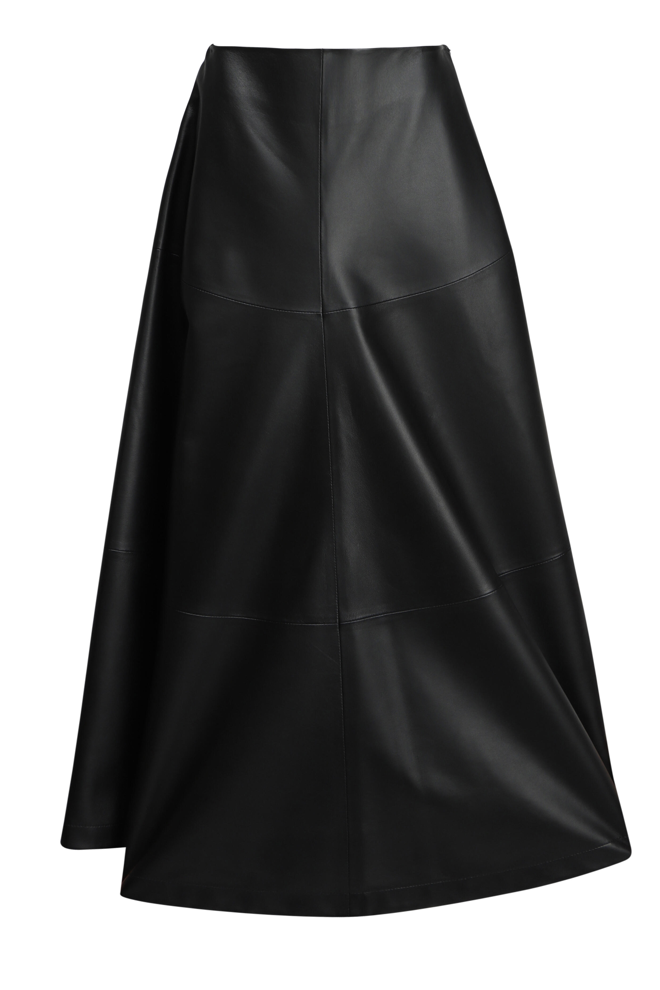 Altuzarra - Varda Black Leather Midi Skirt