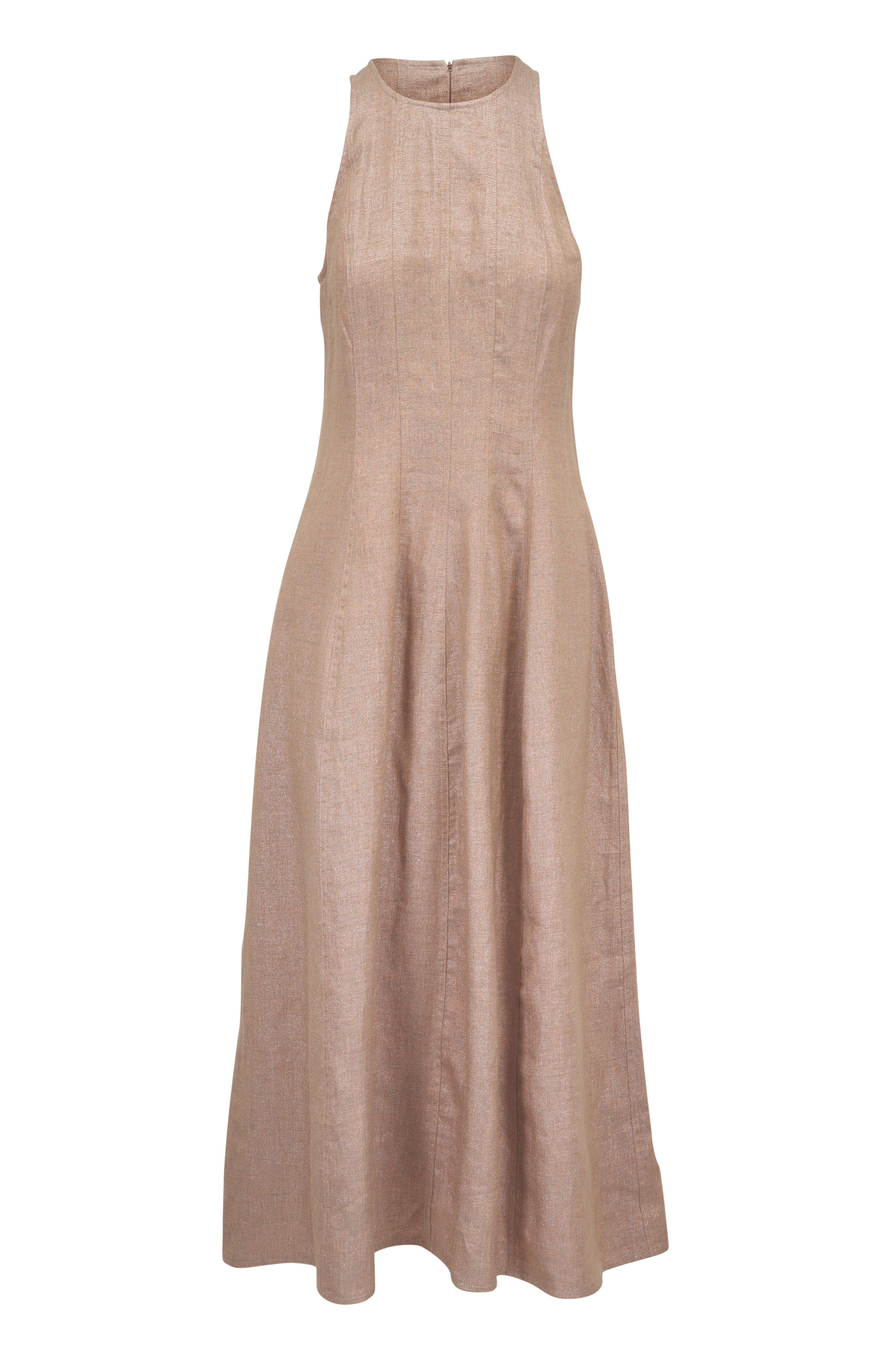 Brunello Cucinelli - Antique Pink Sparkling Twill Dress