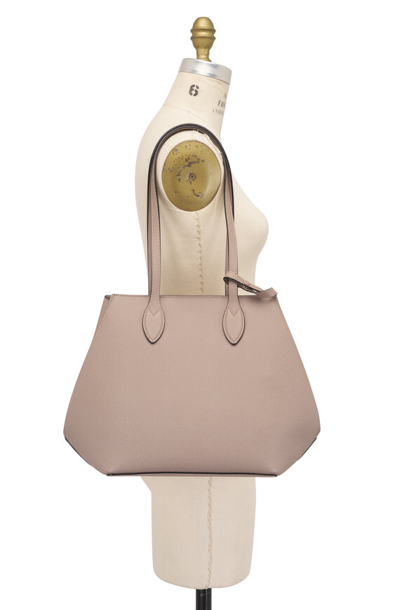 Valextra Medium Vivi Sahara Leather Tote Bag - view 6