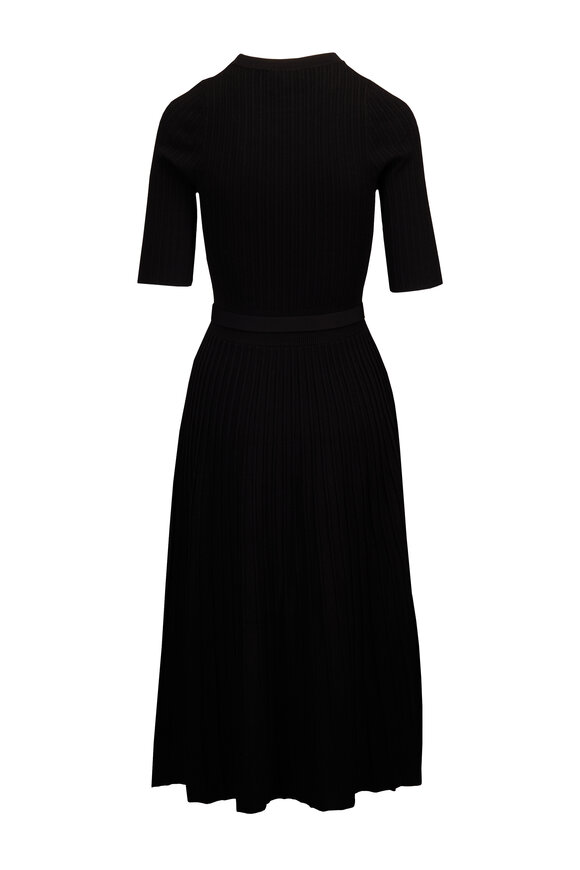 Veronica Beard Elthea Black Knit Belted Midi Dress - view 2