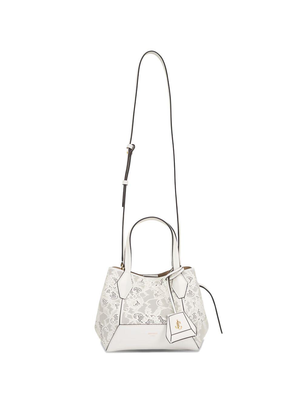 Jimmy Choo - Mini Lace Diamond Latte & Natural Tote