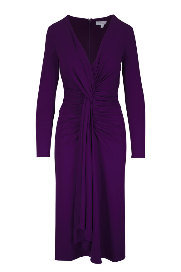 Michael Kors Collection Amethyst Stretch Matte Jersey Sarong Dress - view 1