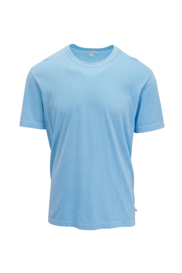 James Perse Marina Blue Cotton Crewneck T-Shirt