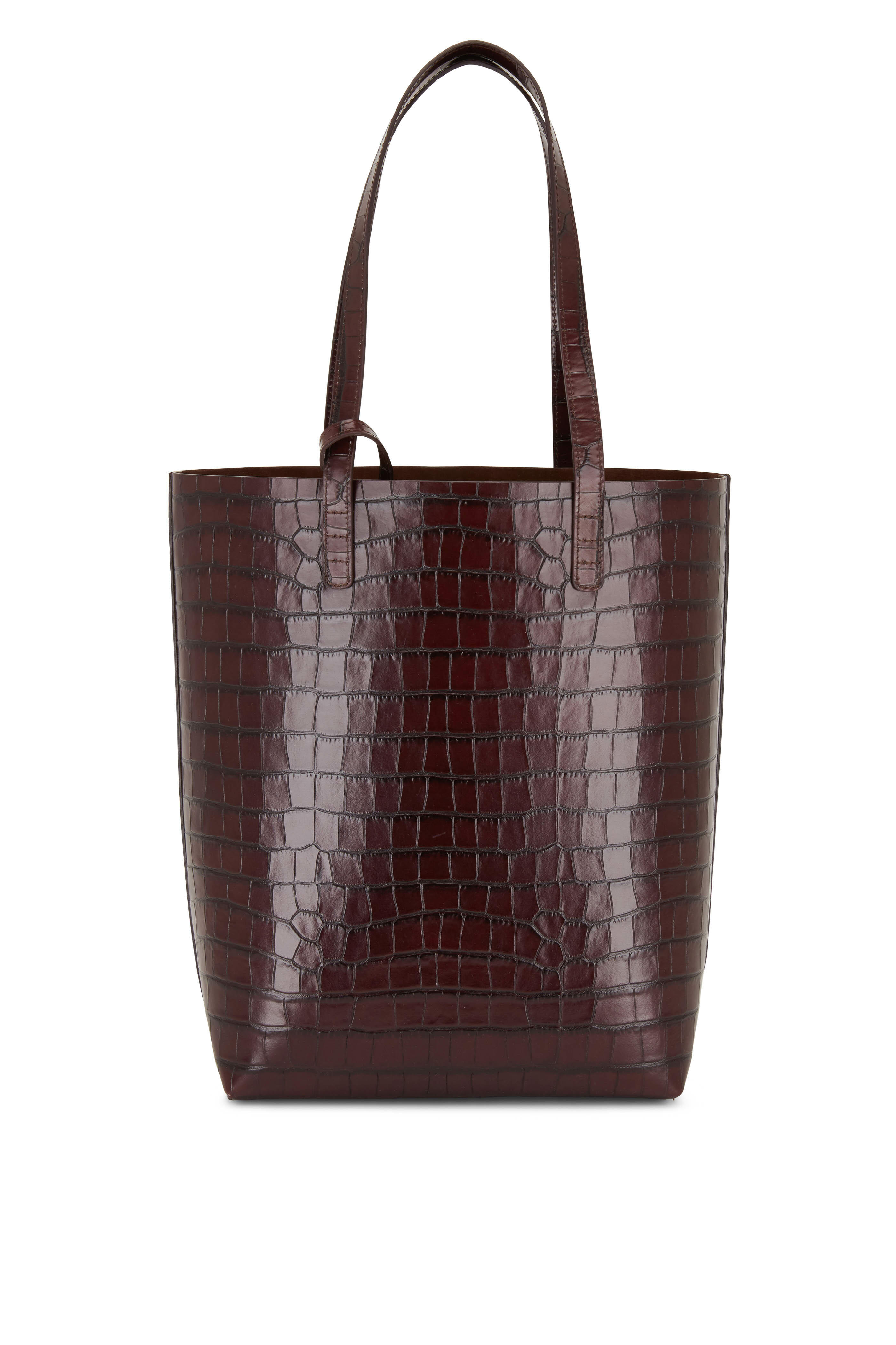 Mansur Gavriel Large Croc Embossed Leather Tote In Agretti