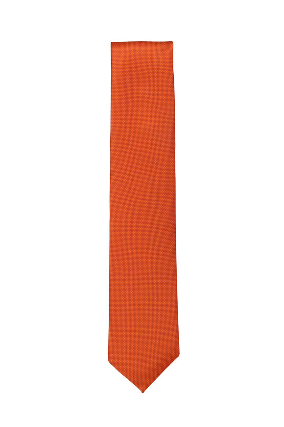 Momas Orange Micro Dot Necktie