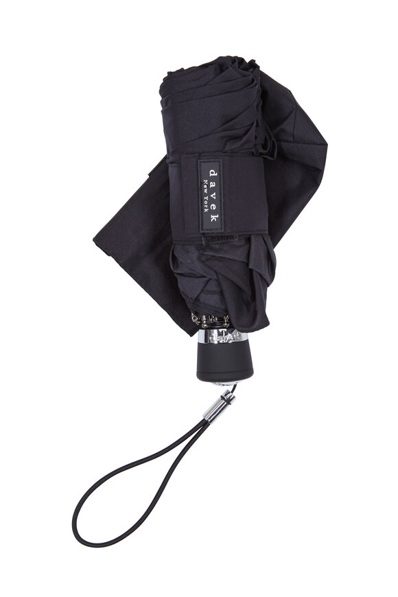 Davek  Black Nylon Mini Umbrella 