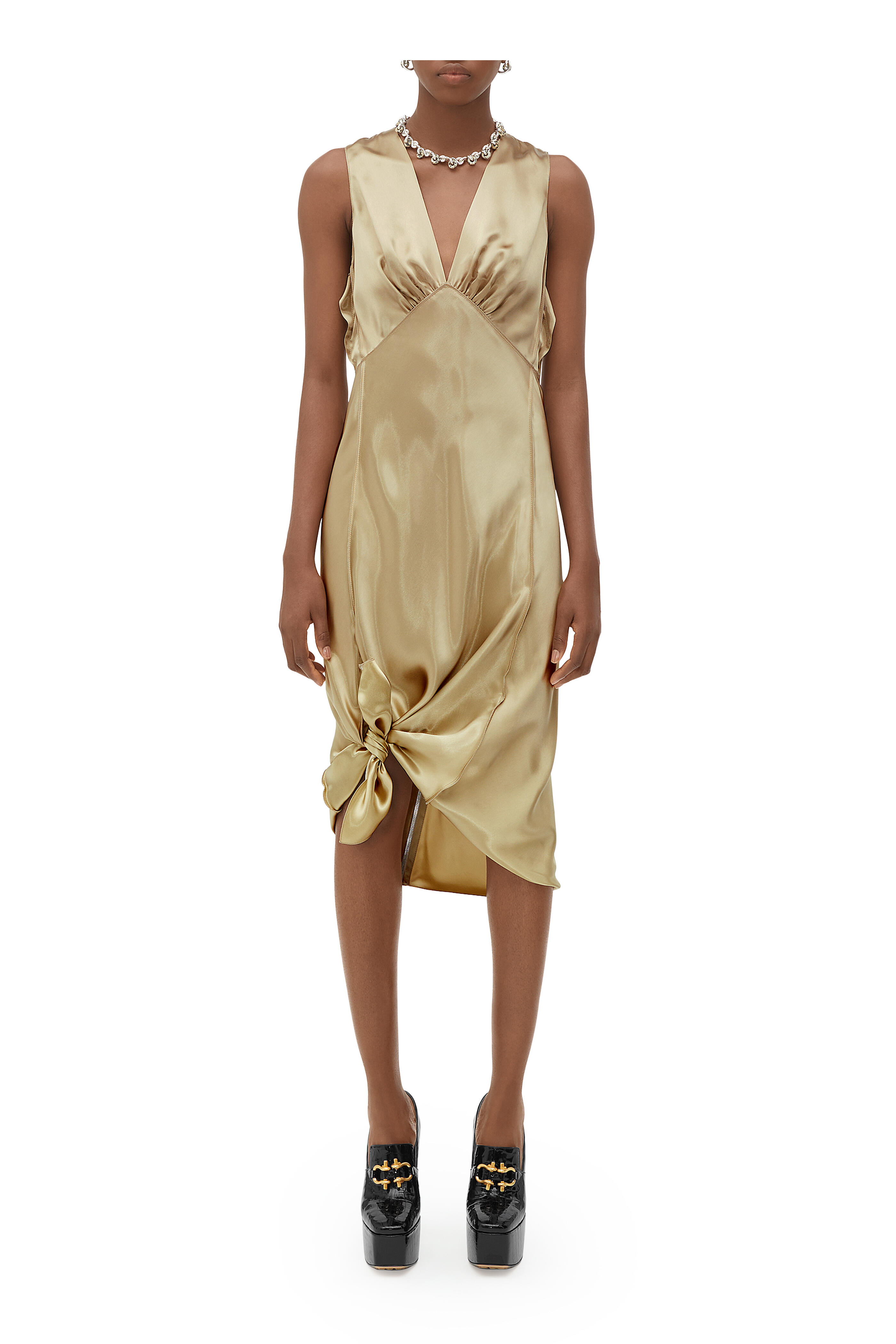 ワンピース BOTTEGA VENETA DRESS (721738V2I60 7112) Bottega Veneta Knotted One-Shoulder Gown | Saks Fifth Avenue