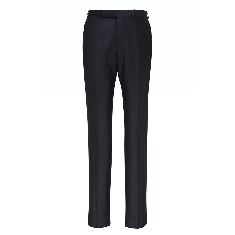 Zegna - Trofeo Charcoal Gray Wool Pant | Mitchell Stores