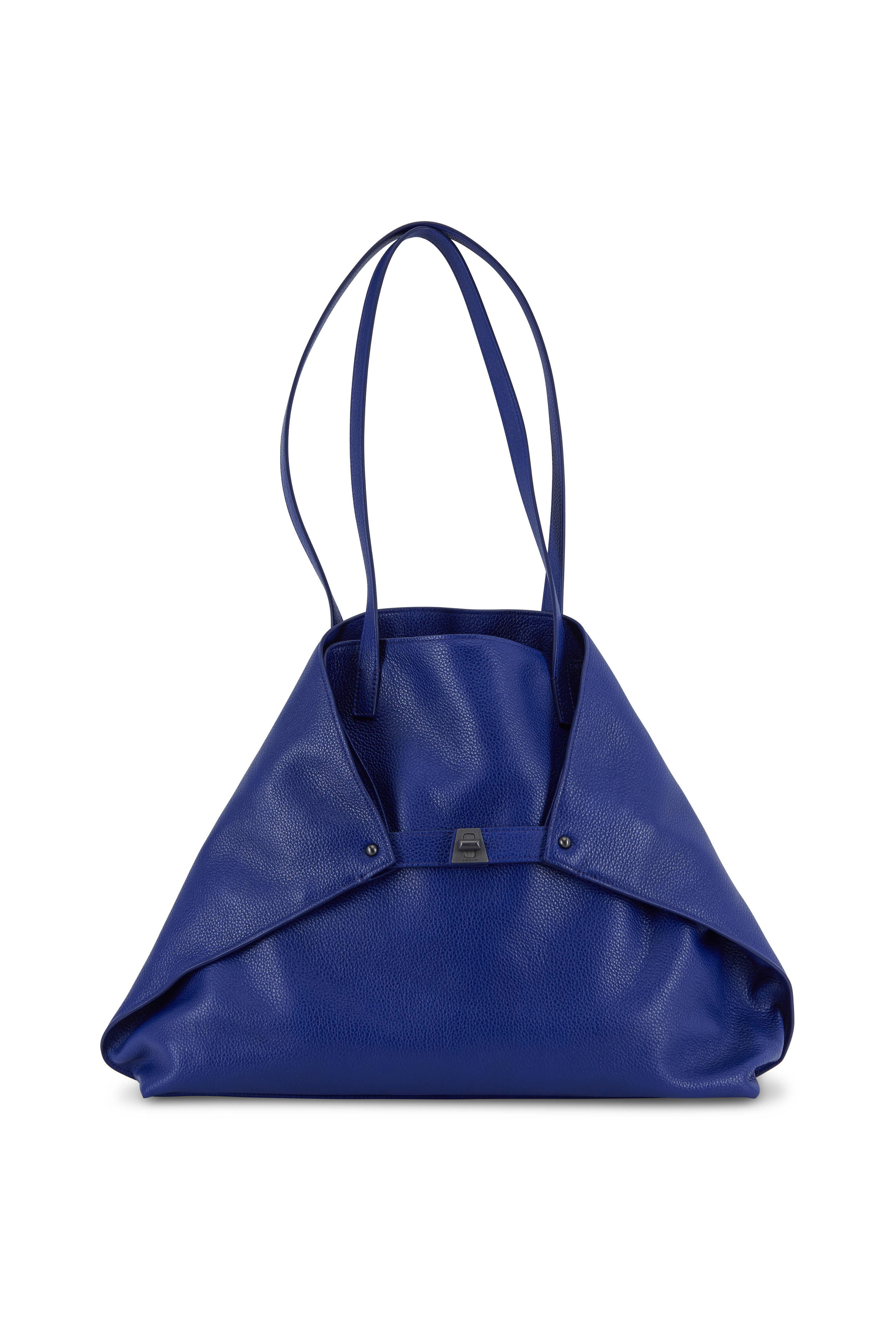 Akris - AI Cobalt Leather Medium Shoulder Bag