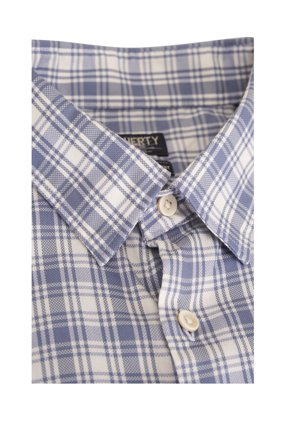 Faherty Brand Movement™ Light Blue Plaid Sport Shirt - view 3