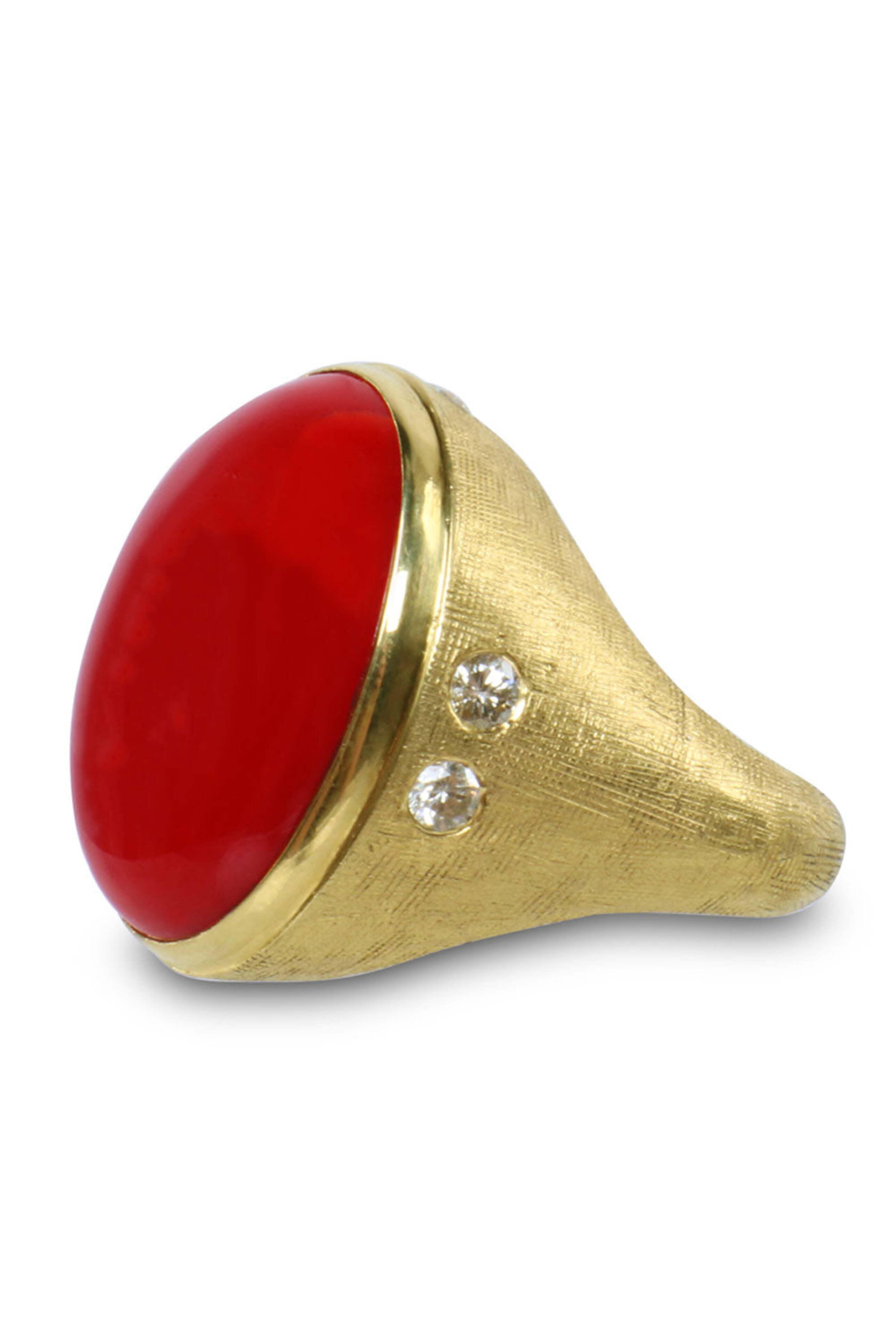 John T. Haynes - Oxblood Coral Ring
