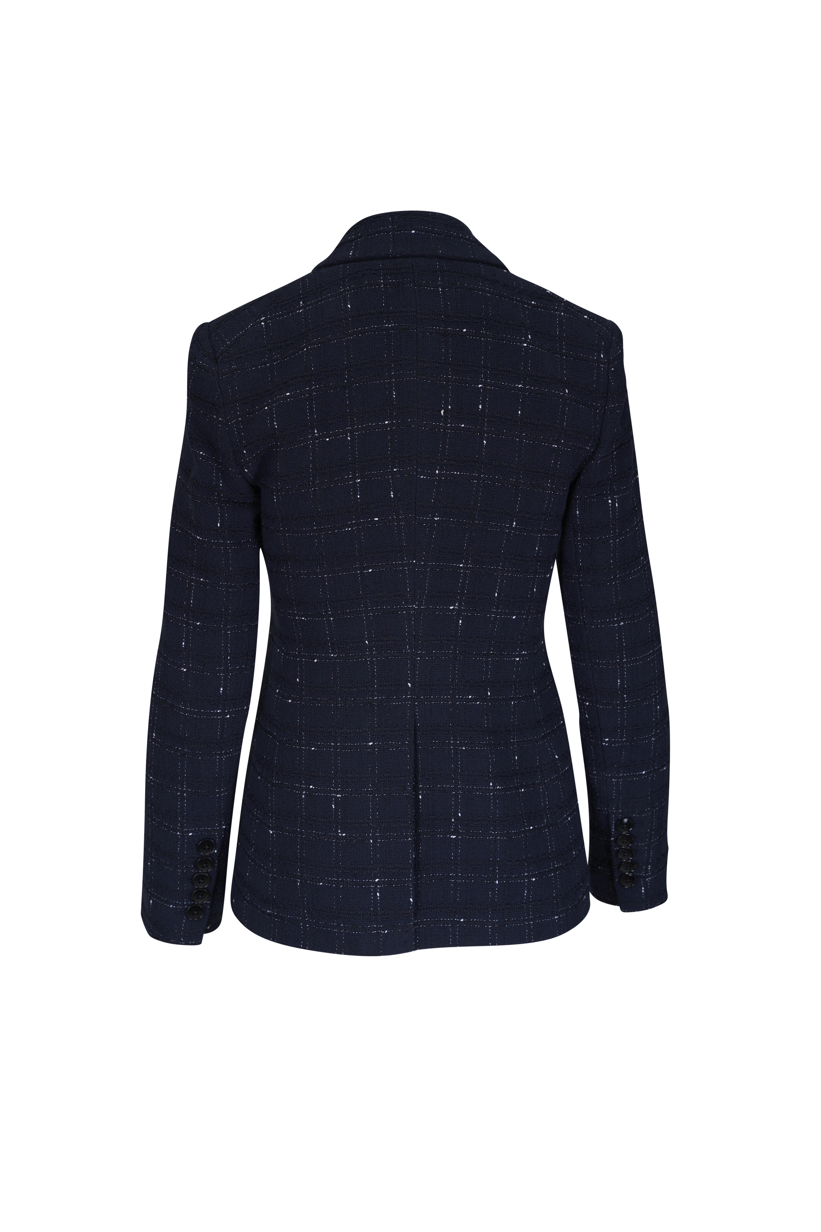 Veronica Beard - Rickie Blue & White Tweed Dickey Jacket