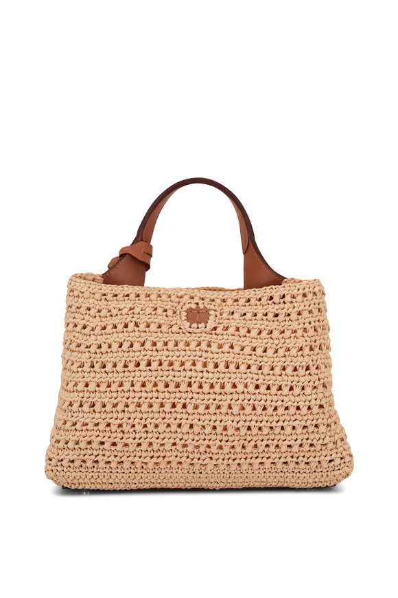 Tod's - Small T-Pendant Crochet Raffia Bag 