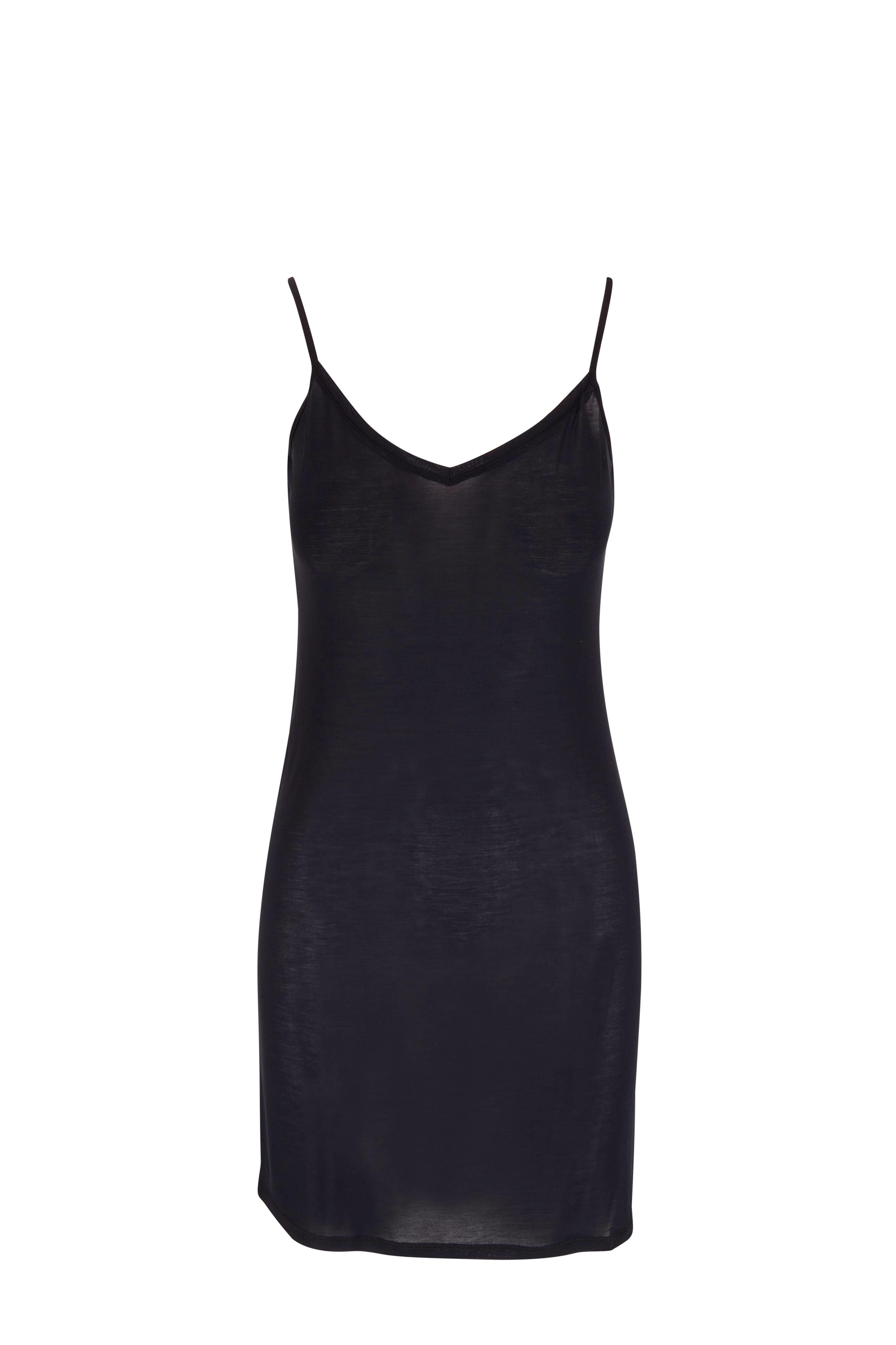 Majestic - Black Viscose Slip Dress | Mitchell Stores