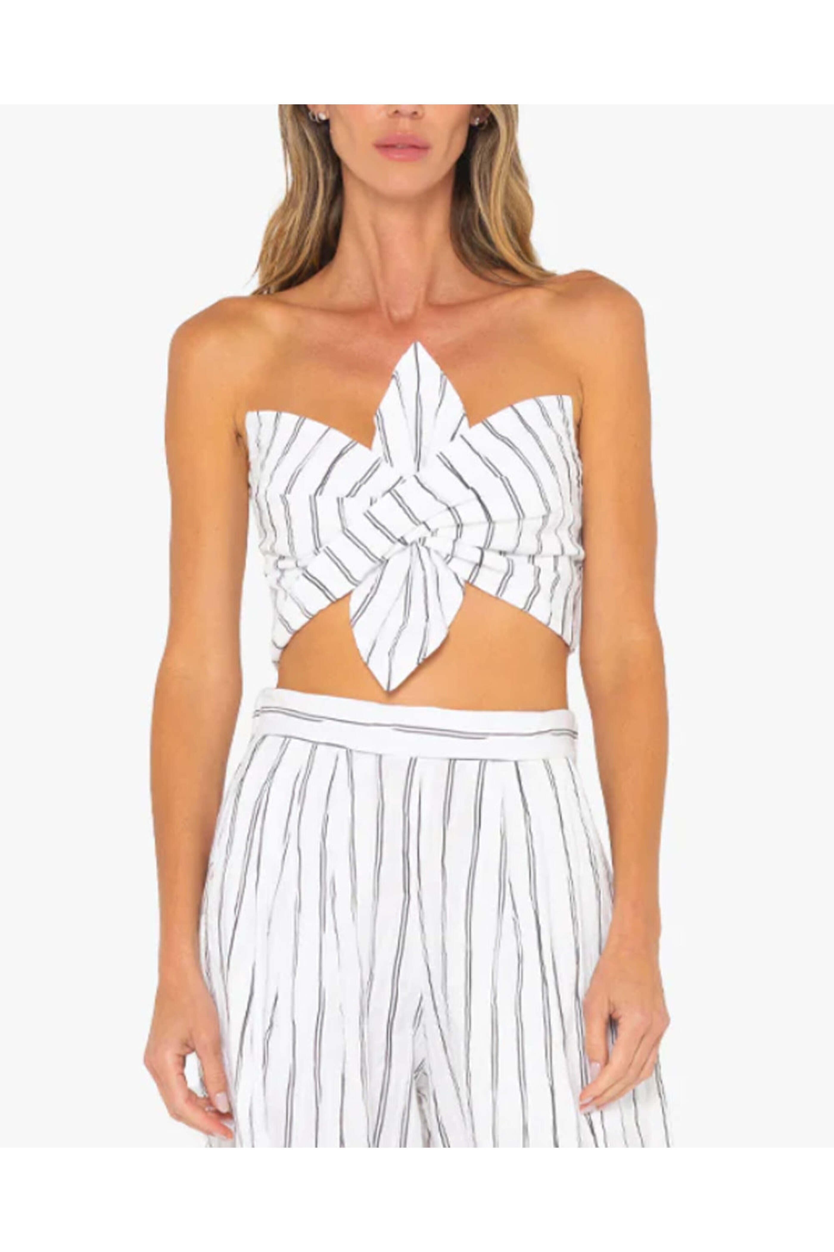 Just Bee Queen - Black and White Stripe Clementine Top